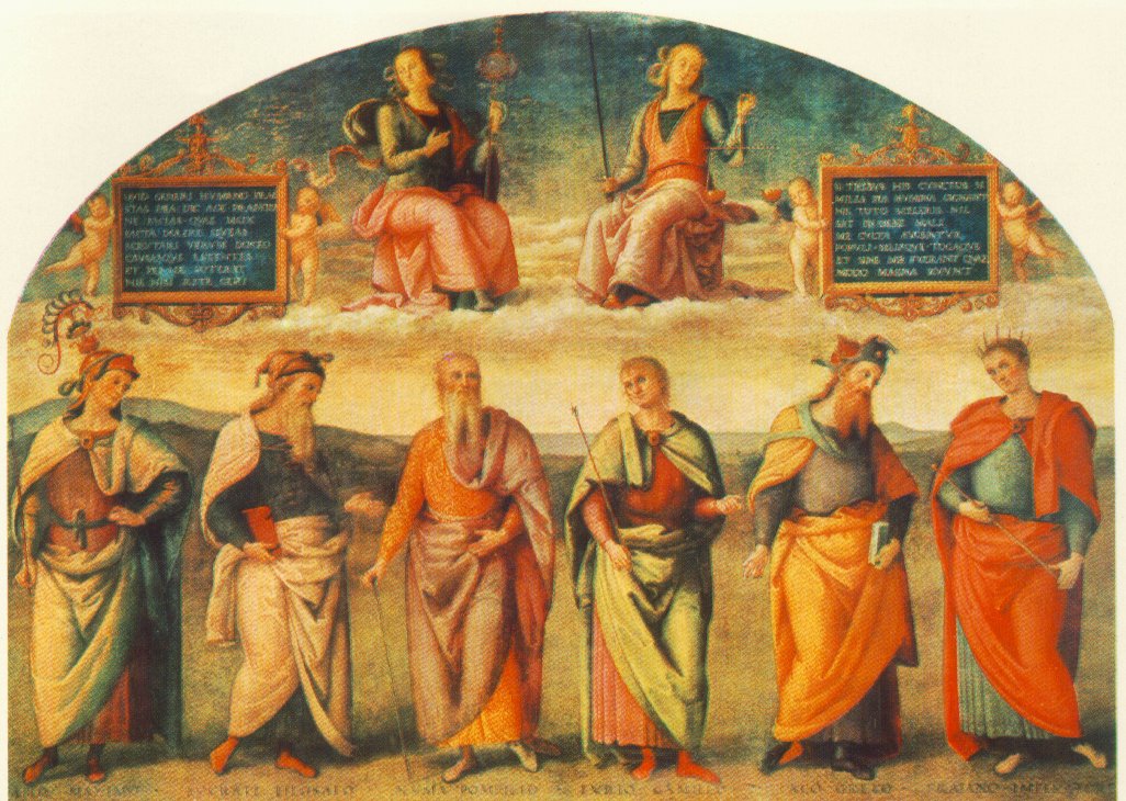 Prudence and Justice with Six Antique Wisemen